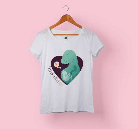 Camiseta Babylook Gestante Grávida Vários Modelos - Mod 012