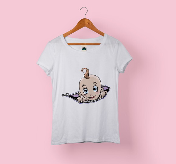 Camiseta Babylook Gestante Grávida Vários Modelos - Mod 013