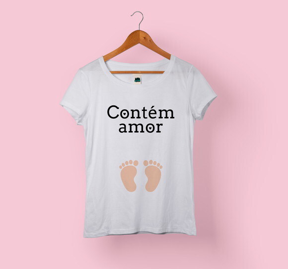 Camiseta Babylook Gestante Grávida Vários Modelos - Mod 015
