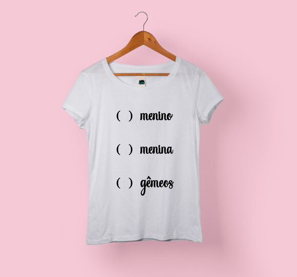 Camiseta Babylook Gestante Grávida Vários Modelos - Mod 016