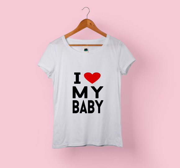 Camiseta Babylook Gestante Grávida Vários Modelos - Mod 017