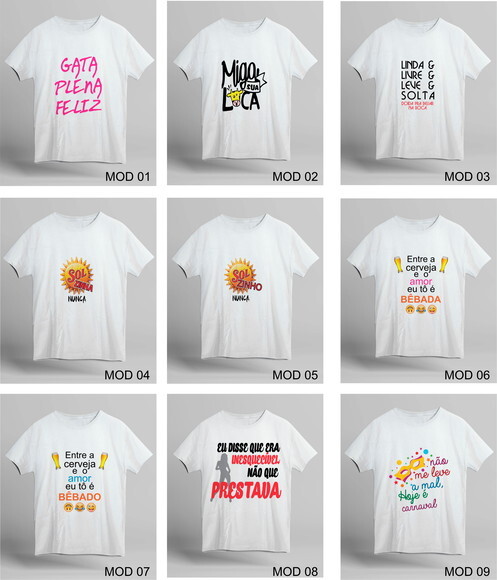 Camiseta Personalizada Carnaval Frases Fotos Divertidas #010