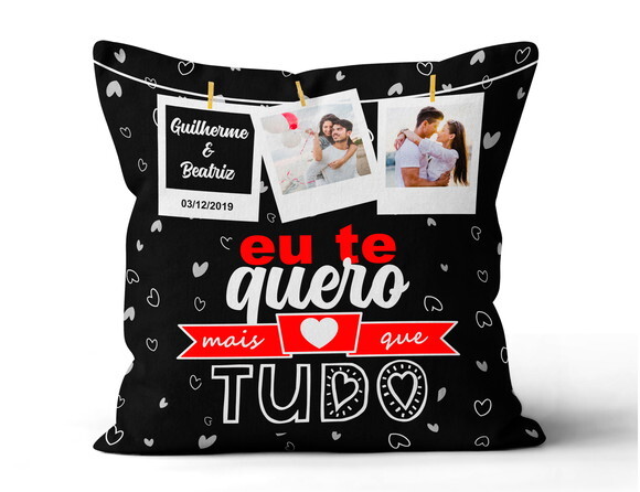 Caneca + Almofada Presente Dia dos Namorados com Foto