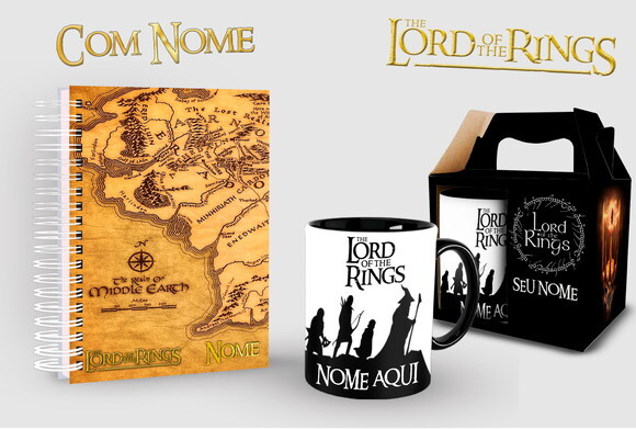 Caneca + Kit Agenda Filme o Senhor do Anéis com Nome