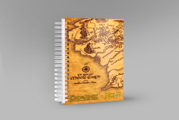 Caneca + Kit Agenda Filme O Senhor Do Anéis Com Nome
