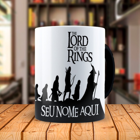 Caneca + Kit Agenda Filme o Senhor do Anéis com Nome