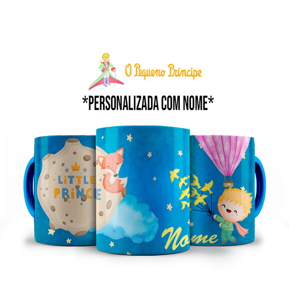 Caneca + Kit Agenda o Pequeno Príncipe com Nome