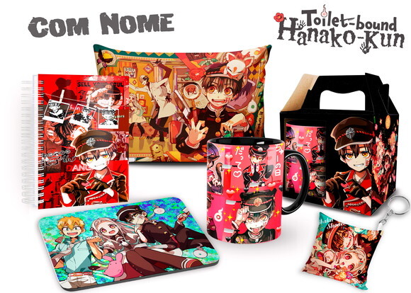 Caneca + Kit Agenda Toilet-bound Hanako-kun com Nome