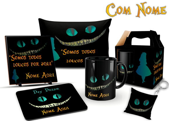 Caneca + Kit Alice No País Das Maravilhas Com Seu Nome 2
