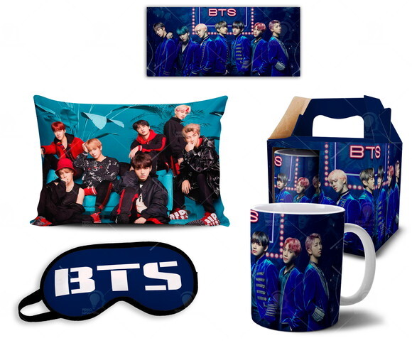 Caneca + Kit Banda BTS Kpop - Mod 002