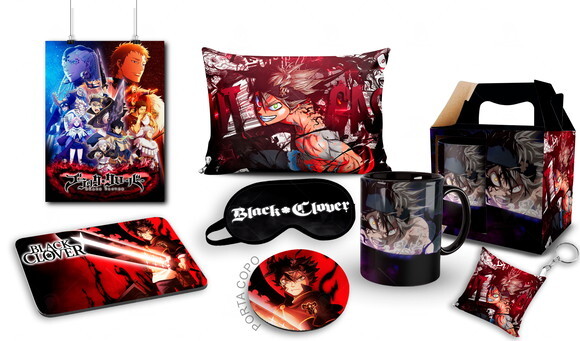 Caneca + kit Black Clover com Nome