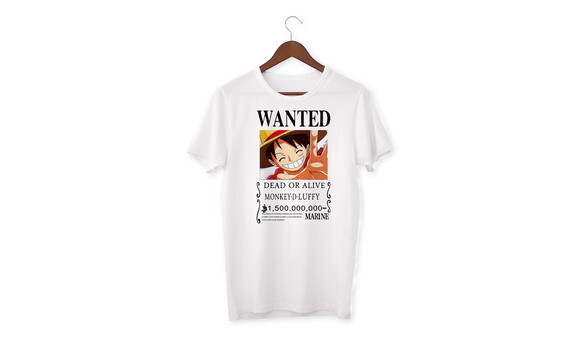 Caneca + Kit Camisa One Piece Luffy com Nome - Mod 003