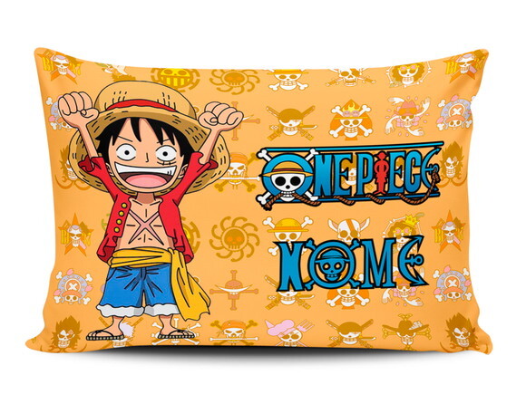 Caneca + Kit Chinelo One Piece Luffy com Nome Personalizado
