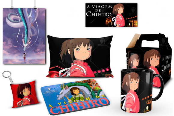 Caneca + Kit Desenho A Viagem de chihiro - Mod 001