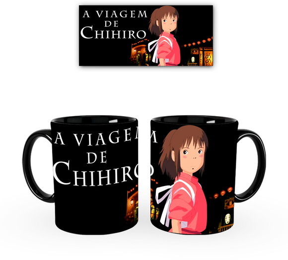 Caneca + Kit Desenho A Viagem de chihiro - Mod 002