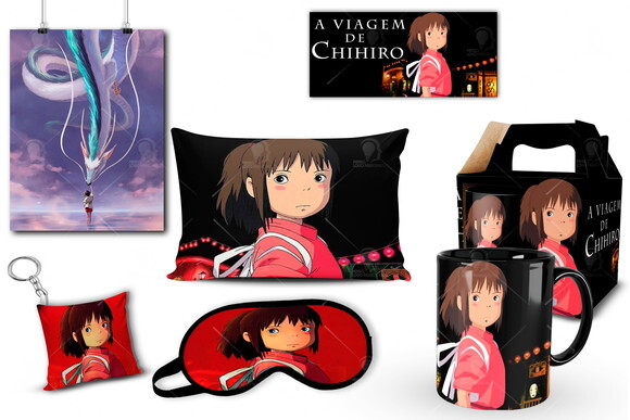 Caneca + Kit Desenho A Viagem de chihiro - Mod 002