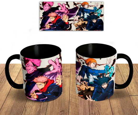 Caneca + Kit Geek Jujutsu kaisen com nome