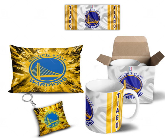 Caneca + Kit Golden State Warriors NBA com nome - mod 003