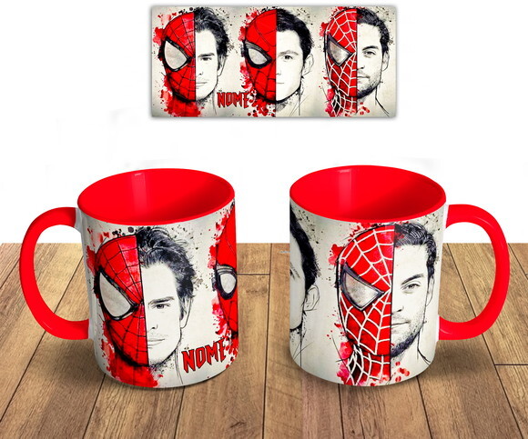 Caneca + Kit Homem Aranha Personalizado com Nome mod02