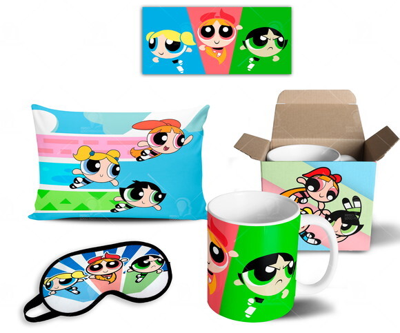 Caneca + Kit Meninas Super poderosas - Promoção - Mod 002