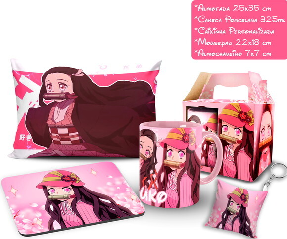 Caneca + Kit Nezuko Demon slayer - Mod 002