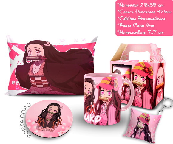 Caneca + Kit Nezuko Demon slayer - Mod 001
