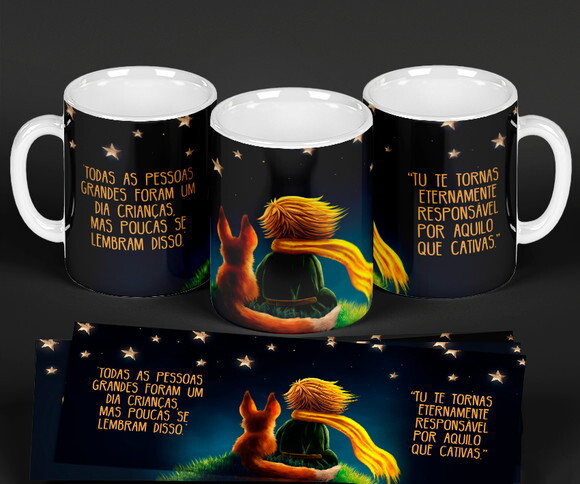 Caneca + Kit O Pequeno Príncipe - Mod 001