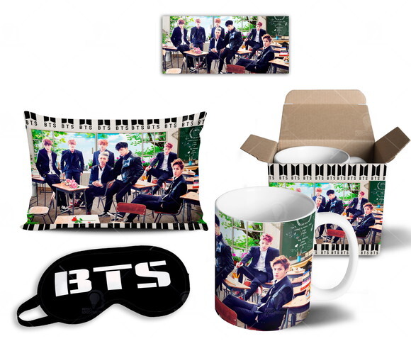 Caneca + Kit Personalizado BTS K-POP - Mod 003