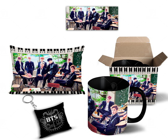 Caneca + Kit Personalizado BTS K-POP - Mod 004