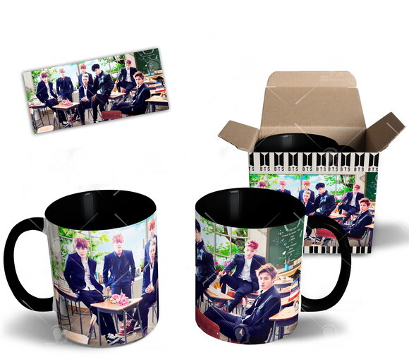 Caneca + Kit Personalizado BTS K-POP - Mod 005