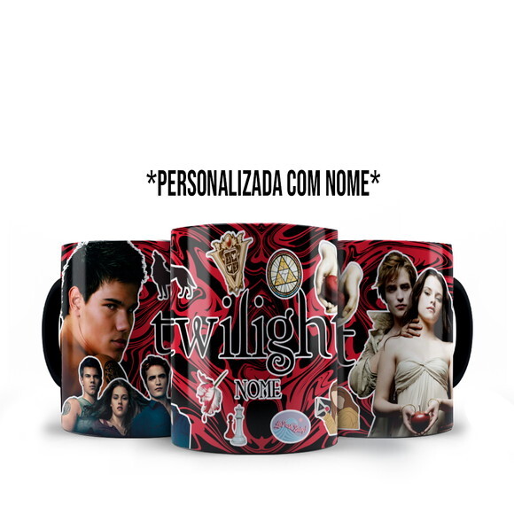 Caneca + Kit Personalizado Crepusculo com Nome Personalizado