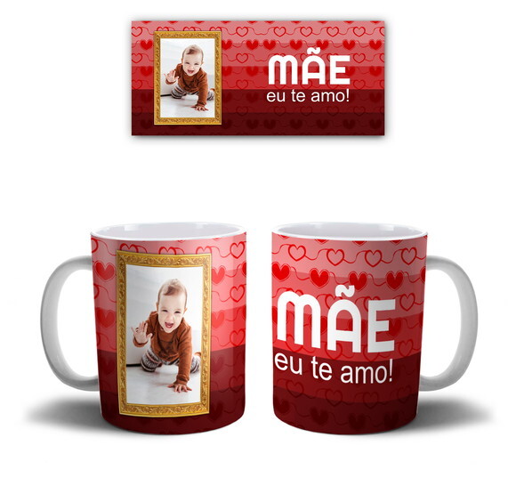 Caneca + Kit Personalizado Feliz dia das Mães - Mod 006