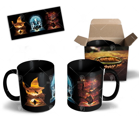Caneca + Kit Personalizado Filme O Senhor do Anéis - Mod 001