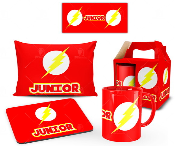 Caneca + Kit personalizado Flash com Nome