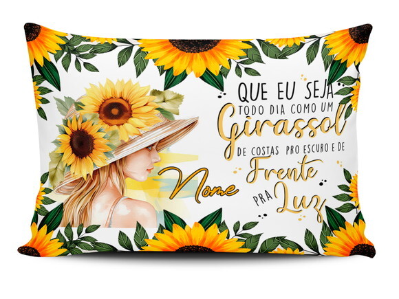 Caneca + Kit Personalizado Girassol com Nome Personalizado