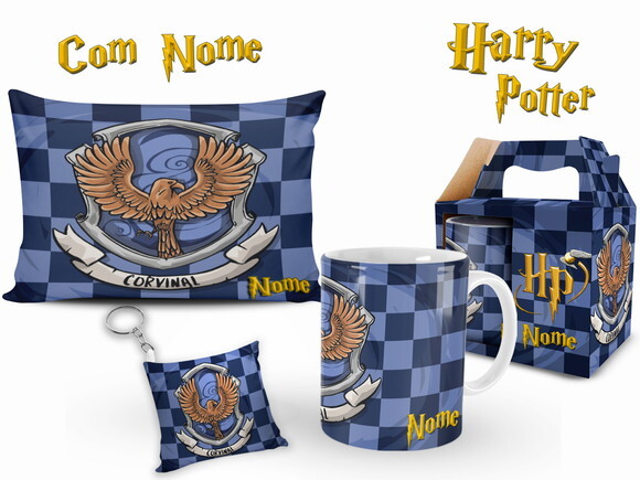 Caneca + Kit Personalizado Harry Potter Corvinal com Nome