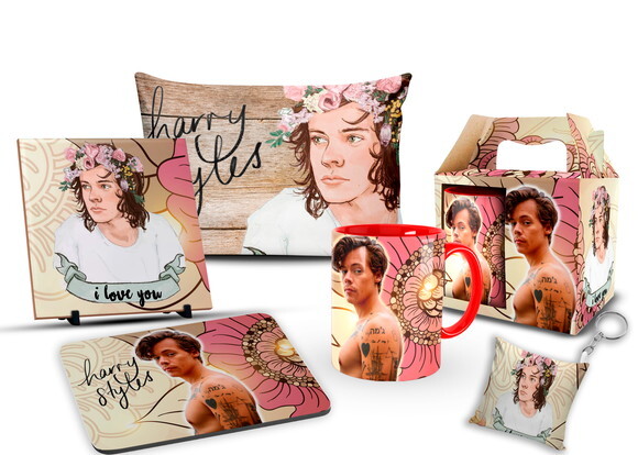 Caneca + Kit Personalizado Harry Styles - Mod 001