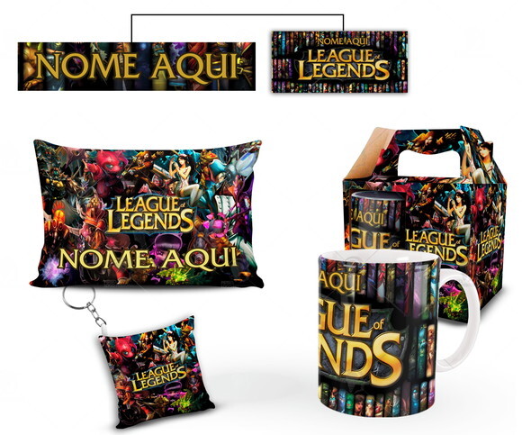 Caneca + Kit Personalizado League of Legends- Mod 001