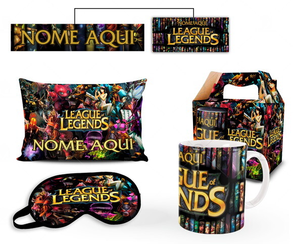 Caneca + Kit Personalizado League of Legends- Mod 005