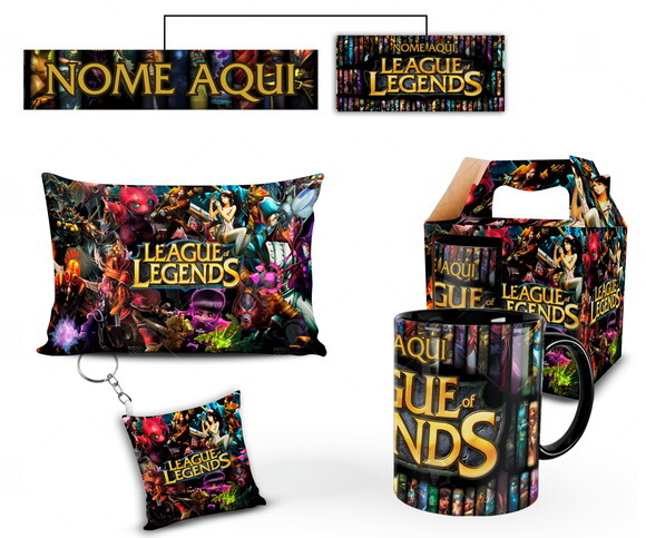 Caneca + Kit Personalizado League of Legends- Mod 02