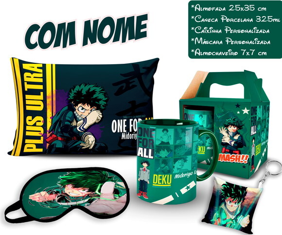 Caneca + Kit Personalizado Midoriya Boku no Hero - Mod-003