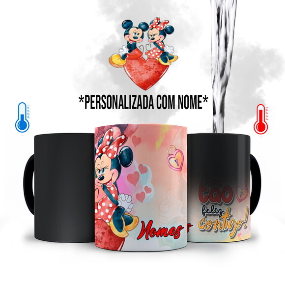 Caneca + Kit Personalizado Namorados Mickey e Minnie