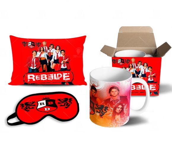 Caneca + Kit Personalizado Rebelde Banda RBD - Mod 003