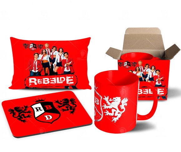 Caneca + Kit Personalizado Rebelde Banda RBD - Mod 009