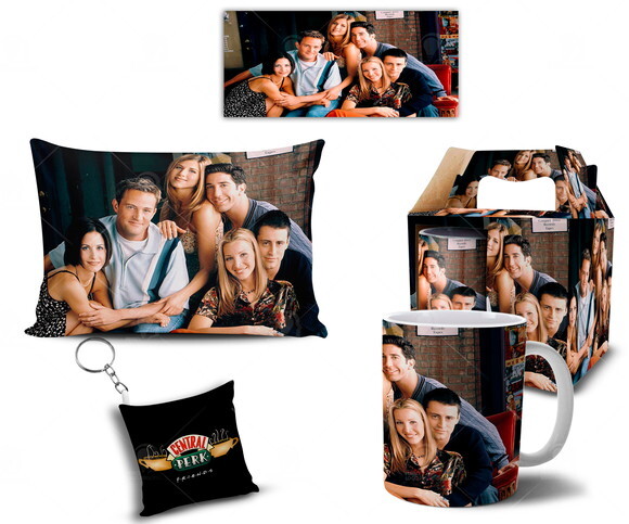 Caneca + Kit Personalizado Série Friends + Caixa - Mod 001