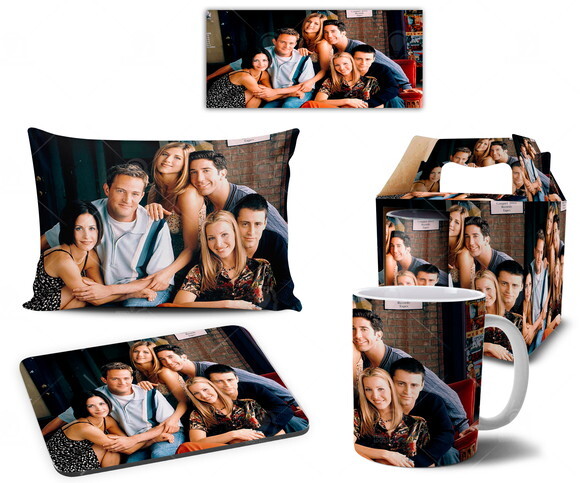 Caneca + Kit Personalizado Série Friends + Caixa - Mod 002
