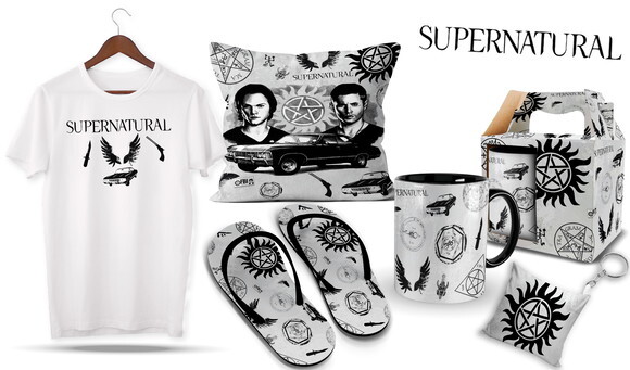 Caneca + Kit Personalizado Série Supernatural com Nome