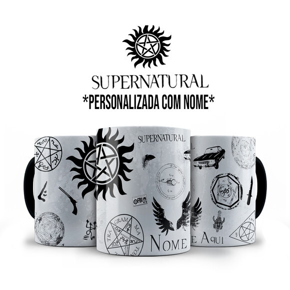Caneca + Kit Personalizado Série Supernatural com Nome