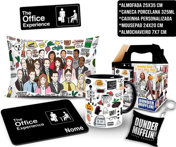 Caneca + Kit Personalizado Série The Office com Nome
