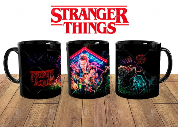 Caneca + Kit Personalizado Stranger Things - Mod001